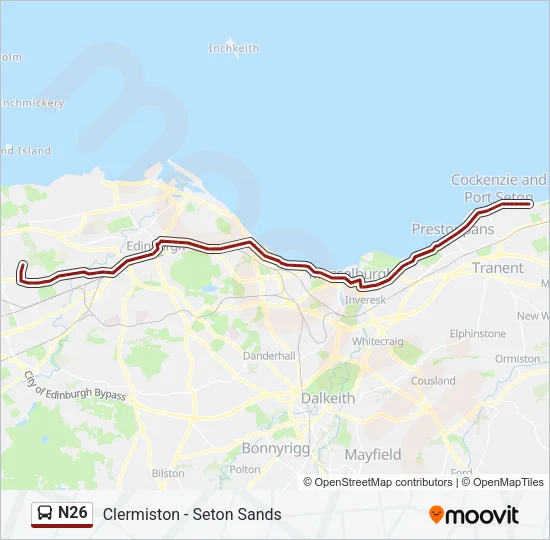 N26 Bus Line Map
