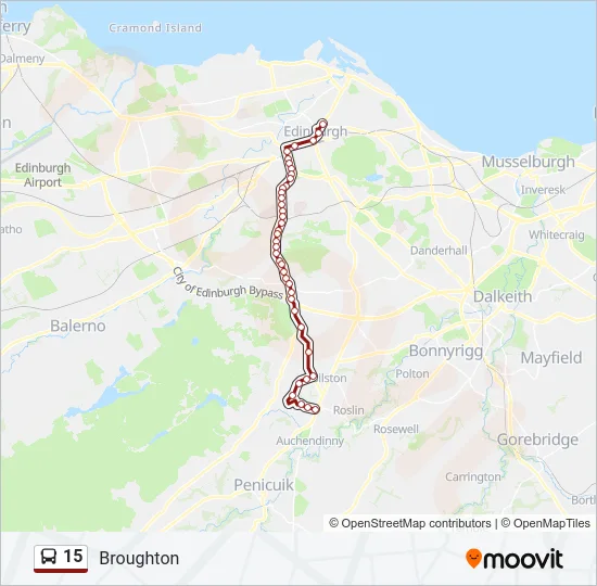 15 Bus Line Map