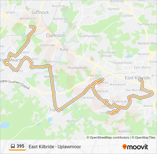 395 Route: Schedules, Stops & Maps - East Kilbride (Updated)