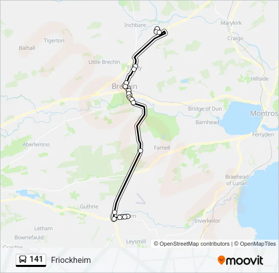 141 Bus Line Map