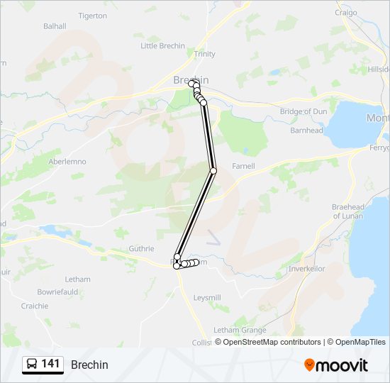 Bus 141 Route Map 141 Route: Schedules, Stops & Maps - Brechin (Updated)