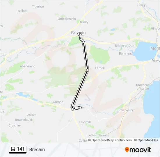 141 Bus Line Map