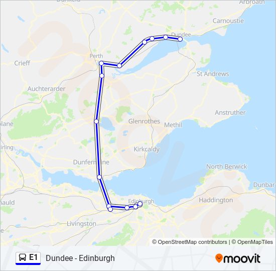 E1 bus Line Map