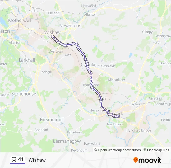 41 Route: Schedules, Stops & Maps - Wishaw (Updated)