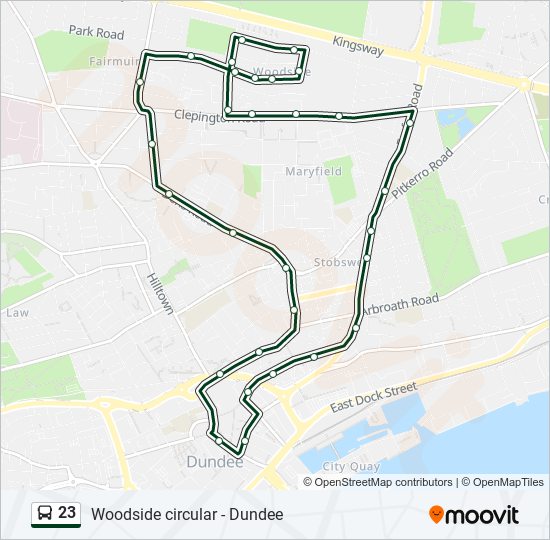 23 bus Line Map