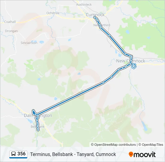 356 Bus Line Map