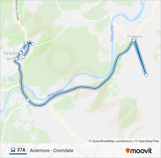 37A Route: Schedules, Stops & Maps - Grantown-On-Spey (Updated)