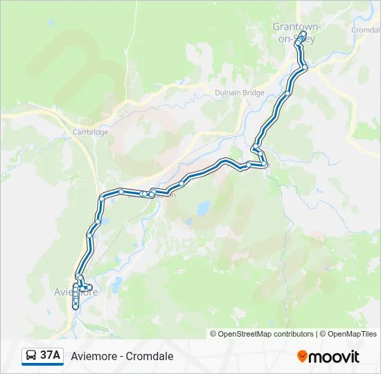 37A Route: Schedules, Stops & Maps - Grantown-On-Spey (Updated)
