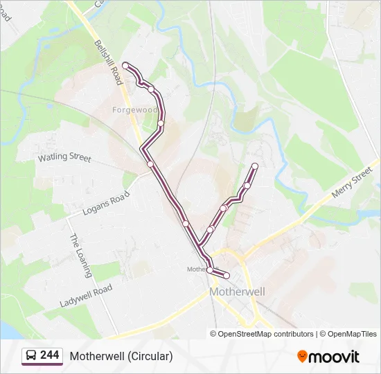 244 Route: Schedules, Stops & Maps - Motherwell (Updated)