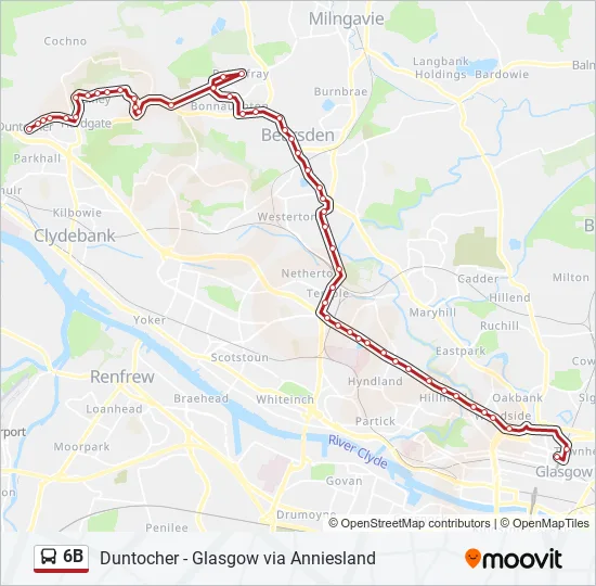 6B Bus Line Map