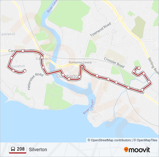 208 Bus Line Map
