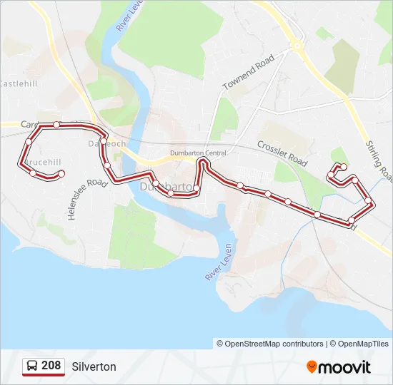 208 Bus Line Map