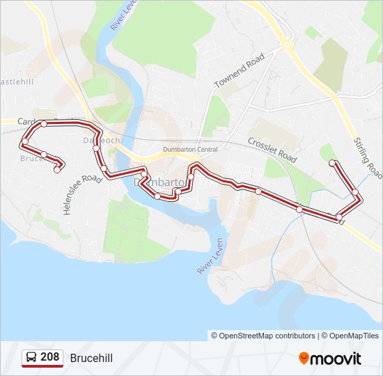 208 Bus Line Map
