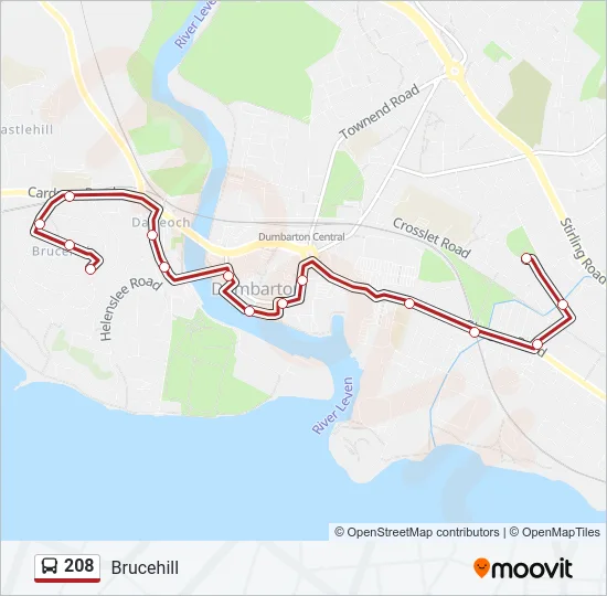208 Bus Line Map
