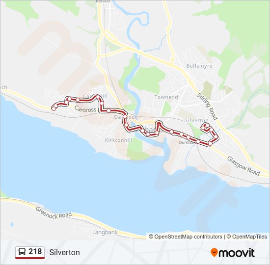 218 Bus Line Map