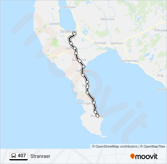 407 Bus Line Map