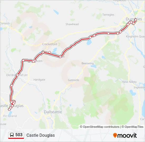 503 Bus Line Map