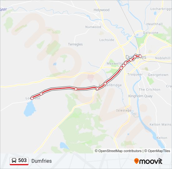 503 Bus Line Map