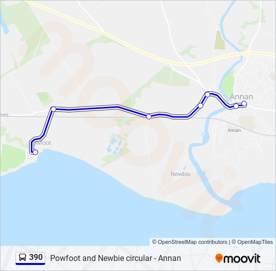 390 Bus Line Map