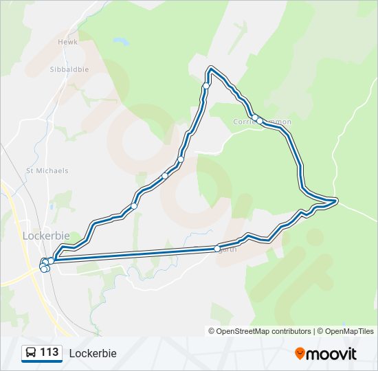 113 Bus Line Map