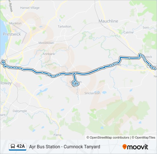 42A bus Line Map