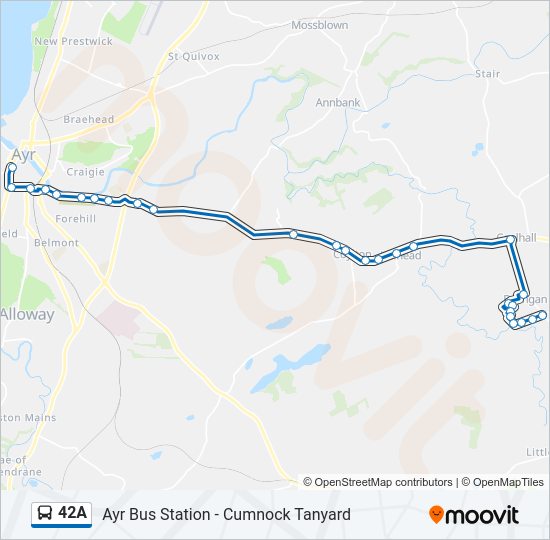 42A Bus Line Map