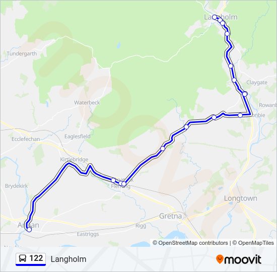 122 bus Line Map