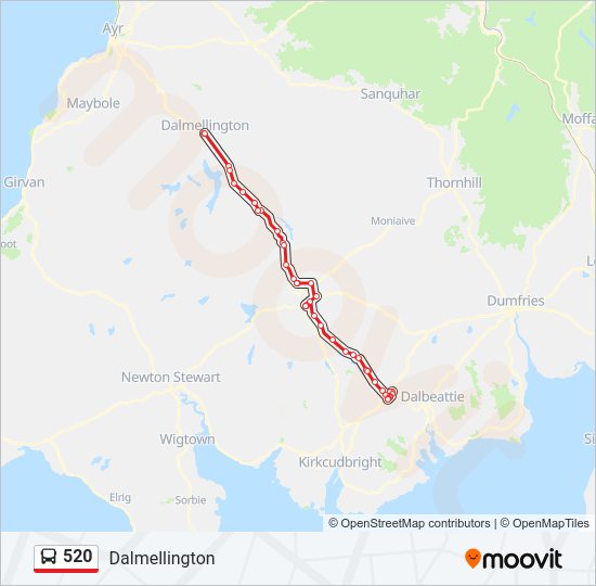 520 Bus Line Map