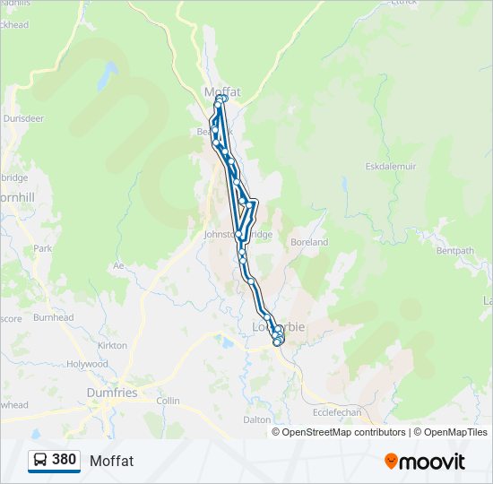 380 bus Line Map