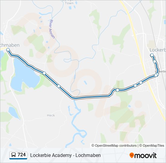 724 bus Line Map