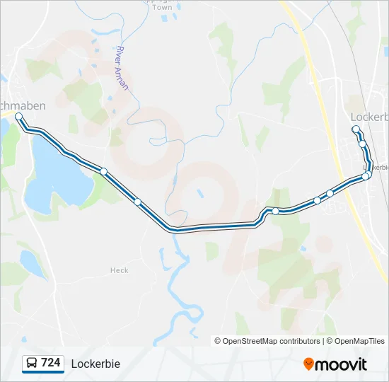 724 Bus Line Map