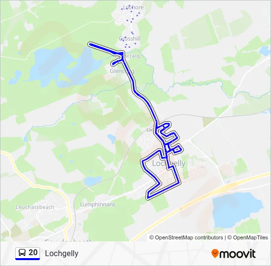 20 Bus Line Map