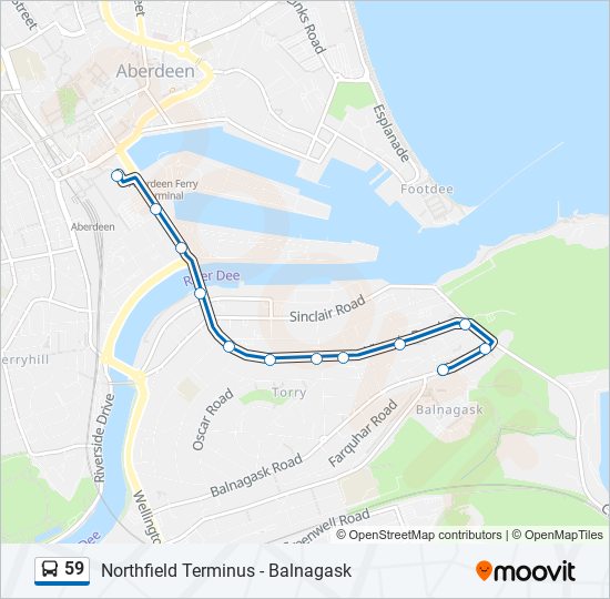 59 bus Line Map