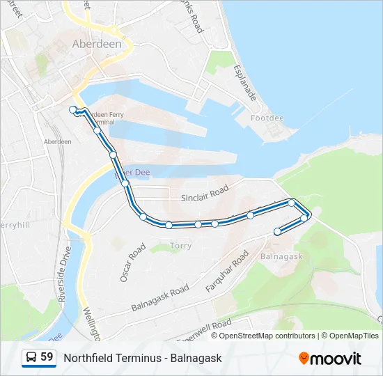 59 Bus Line Map
