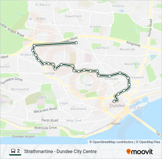 2 Bus Line Map