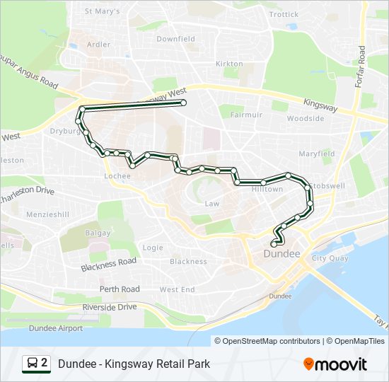 2 Route: Schedules, Stops & Maps - Strathmartine (Updated)