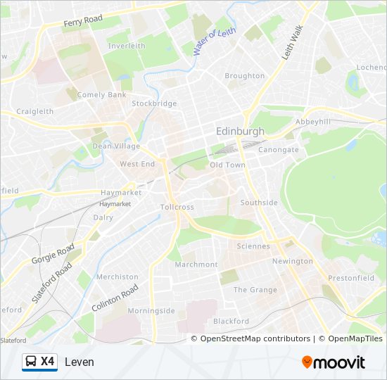 X4 Bus Route Map X4 Route: Schedules, Stops & Maps - Leven (Updated)