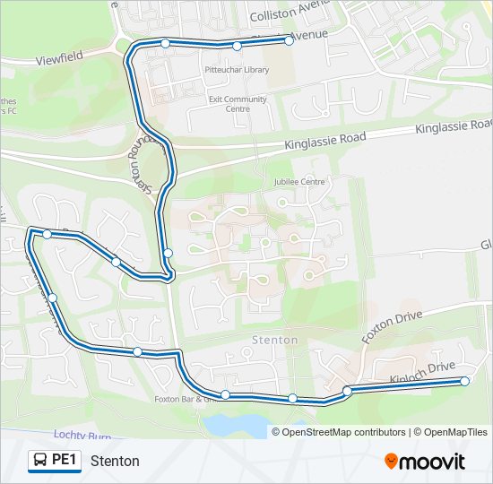 PE1 Bus Line Map