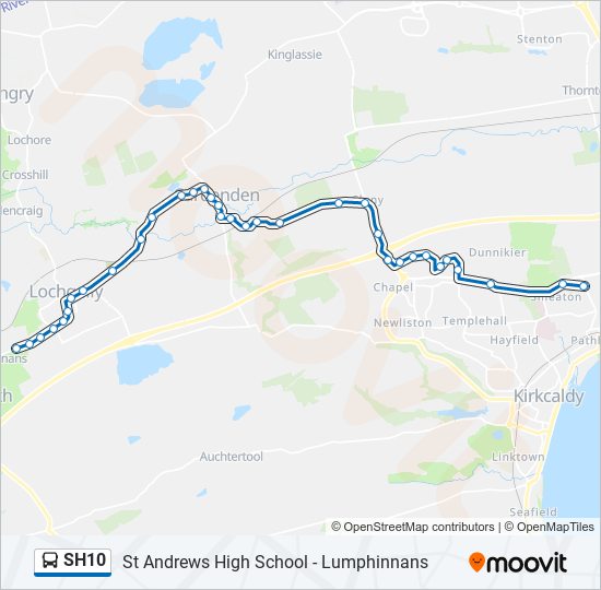 SH10 bus Line Map