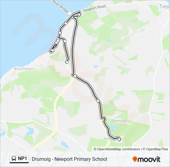 NP1 Bus Line Map
