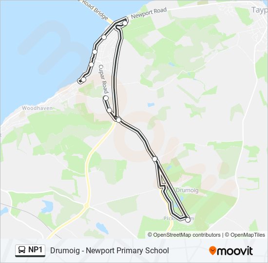 NP1 Bus Line Map