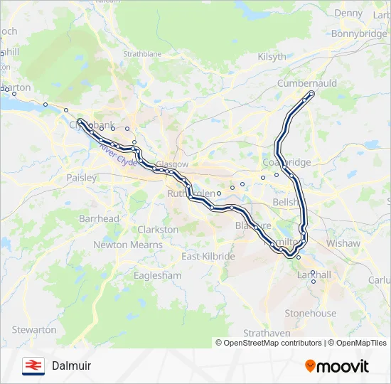 SCOTRAIL Train Line Map