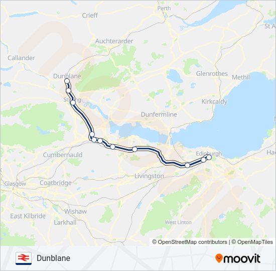 SCOTRAIL Train Line Map