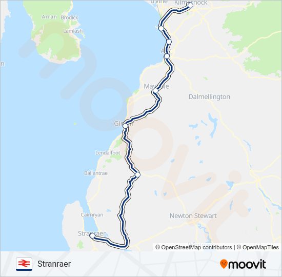SCOTRAIL Train Line Map