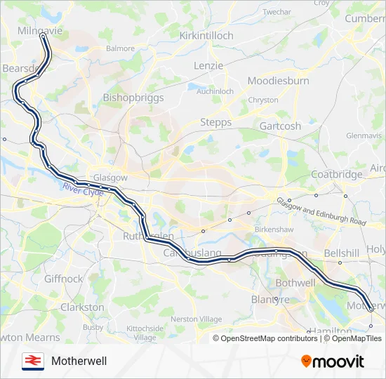 SCOTRAIL Train Line Map