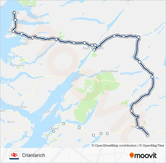 SCOTRAIL Train Line Map