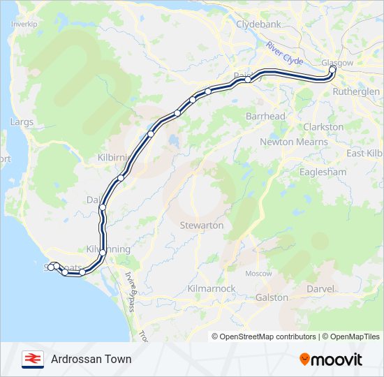 SCOTRAIL Train Line Map