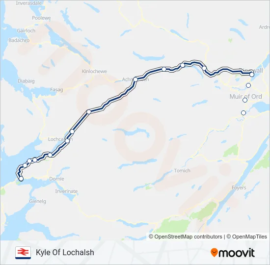 SCOTRAIL Train Line Map