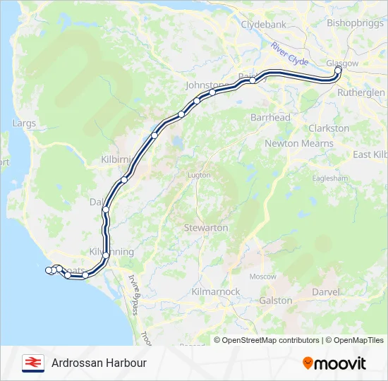 SCOTRAIL Route: Schedules, Stops & Maps - Ardrossan Harbour (Updated)