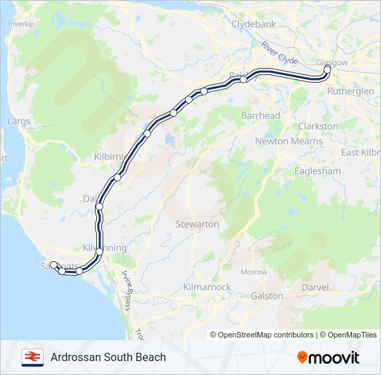 SCOTRAIL Train Line Map